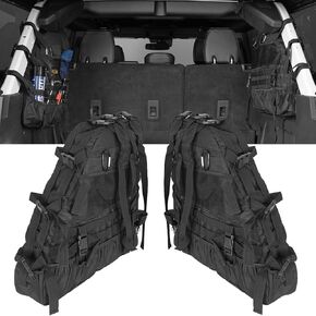 Hooke Road Bronco Roll Bar Storage Cargo Bag Rear Trunk Multi Pockets Cage Organizer for 2021 2022 2023 2024 2025 Ford Bronco 4-Door Interior Accessories (Exclude Bronco Raptor & Sport)