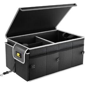 Mikkuppa Car Trunk Organizer - 65L Cationic Oxford Cloth Trunk Organizer With LID لسيارات الدفع الرباعي والشاحن
