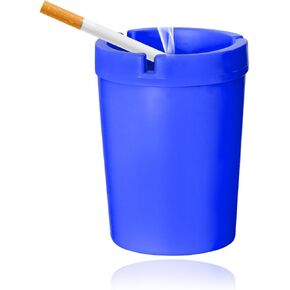 Car Ashtray Container, Smellproof & Windproof Cigarette Self-Extinguishing Ashtray, Plastic Smokeless Bucket Ashtray Fits Most Cup Holders, Universal Car Accessories (Red)