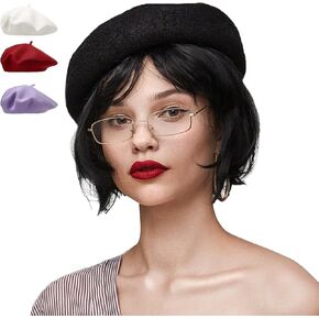 Beret Hats for Women Solid Color Fashion Beanie Cap Classic Winter Warm French Hat Ladies Girls