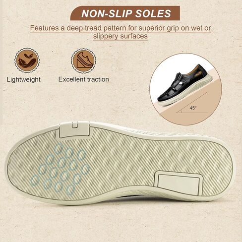 صندل Moodeng Men's Sandals السببيات الجلدية في الهواء الطلق صندل رياضة خفيفة الوزن الدعم الدعم للمشي متسكعون in Kuwait