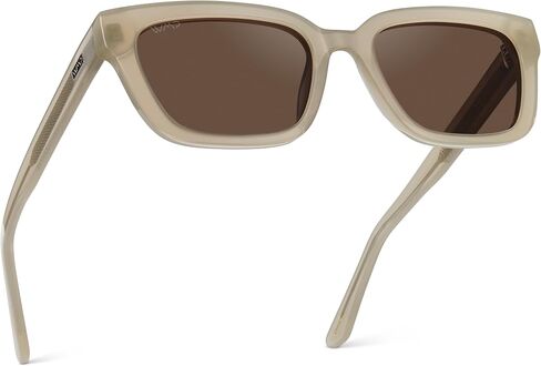 WearMe Pro - Women's Polarized Rectangular Sunglasses, Narrow Acetate Frame, Durable 5-Barrel Hinges, Hand-Polished Finish in Saudi Arabia
