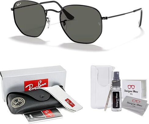 Ray-Ban RB3548N Hexagonal Sunglasses For Men For Women + Bundle with Designer iWear Kit in Kuwait