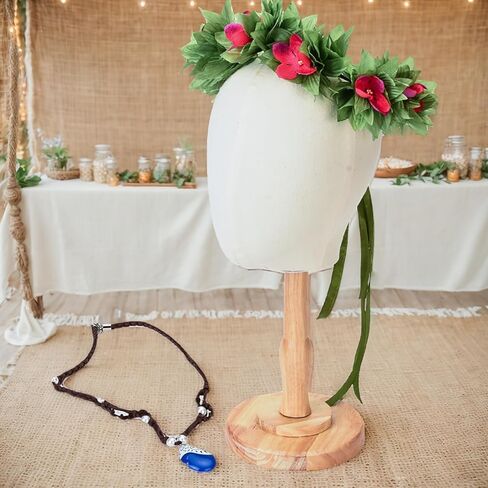 مجموعة أزياء الأميرة في هاواي ميرويال ، عصابة رأس الأزهار مع الزهور الوردية الساخنة ، قلادة قابلة للتعديل ، مصنوعة يدويًا in Kuwait