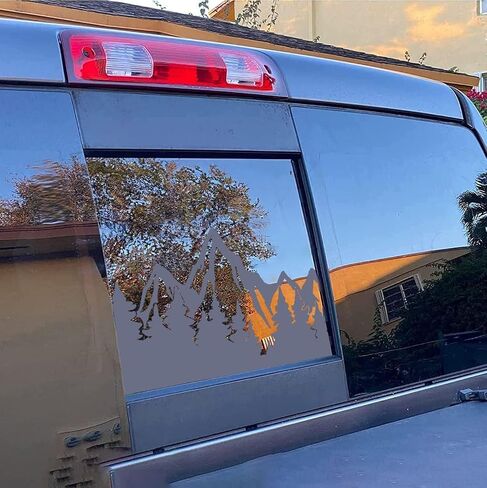 for 2019-2024 Chevy Silverado GMC Sierra Chevrolet Colorado, Rear Middle Window American Flag Decals, Matte Black USA Flag Decal for Truck Back Window in Kuwait