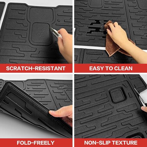 Cargo Liner with Seat Back Cover Fit for 2018-2025 Jeep Wrangler JL Unlimited 4 Door 4X4, Cargo Mat TPE Seat Back Protector for 2024 Jeep Wrangler JL/JLU Accessories(Cargo Mat+ Backrest Mats) in Saudi Arabia