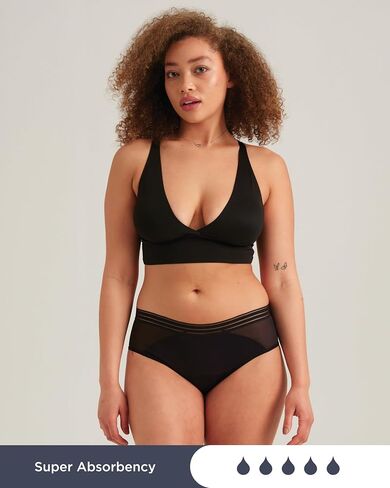 Saalt Mesh Hipster Verey Indwear-ملابس داخلية للتسرب متوسطة الارتفاع للنساء-النسيج الناعم للتنفس in Kuwait