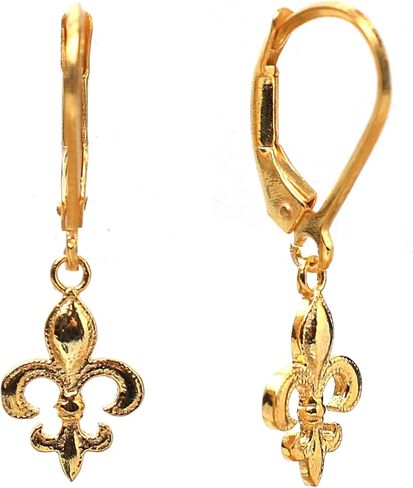 Silver Bullet Charm Leverback Earrings, 10 mm Charm Earrings, Dangle and Drop, 925 Silver, Gift for Her (Drop Length- 1 Inch) in Kuwait