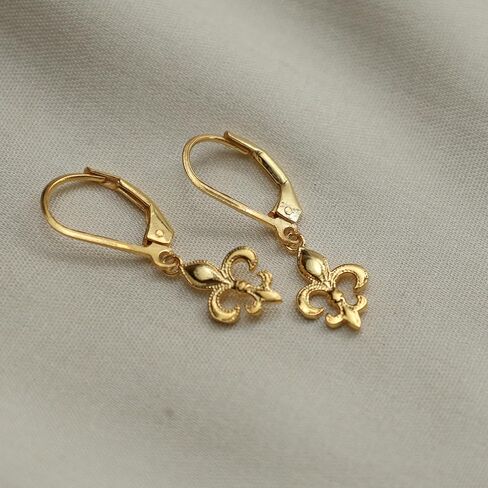 Silver Bullet Charm Leverback Earrings, 10 mm Charm Earrings, Dangle and Drop, 925 Silver, Gift for Her (Drop Length- 1 Inch) in Kuwait