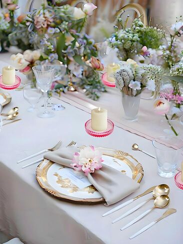 Set of 4 Candle Plate 3.8 Inch Glass Candle Holders for Pillar Candles Candle Coaster Holder Round Candle Stand for Table Centerpieces, Wedding,Party,and Home Decor (4, Clear) in Kuwait