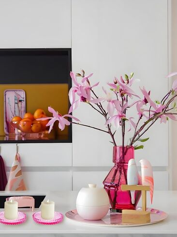 Set of 4 Candle Plate 3.8 Inch Glass Candle Holders for Pillar Candles Candle Coaster Holder Round Candle Stand for Table Centerpieces, Wedding,Party,and Home Decor (4, Clear) in Kuwait