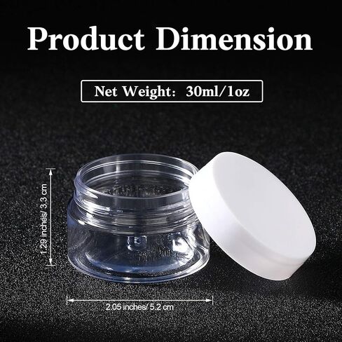 Patelai 4 Pieces Round Wide-mouth Leak Proof Plastic Container Jars with Lids for Travel Storage Makeup Beauty Products Face Creams Oils Salves Ointments DIY Making(1 Ounce,White) in Saudi Arabia