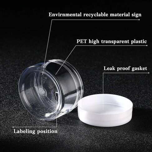 Patelai 4 Pieces Round Wide-mouth Leak Proof Plastic Container Jars with Lids for Travel Storage Makeup Beauty Products Face Creams Oils Salves Ointments DIY Making(1 Ounce,White) in Saudi Arabia