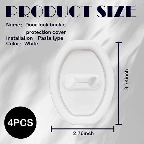 4PCS Door Latch Lock Cover, Upgraded Silicone Car Door Strike Protector, Silent Shock Vehicle Doors Locks Guard, Universal Accessories Car Doors Edge Protector for Most Vehicles(Black) in Kuwait
