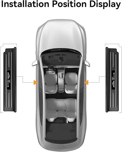 4PCS Door Sill Protector for Jeep Wrangler JL JLU 2018-2024/Jeep Gladiator JT 2020-2024 Accessories Stainless Steel Front Door Car Pedal Kick Protection (4PCS-4 Door-Carbon Fiber) in Kuwait