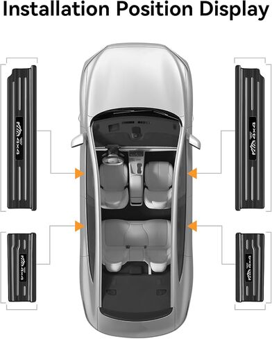 4PCS Door Sill Protector for Jeep Wrangler JL JLU 2018-2024/Jeep Gladiator JT 2020-2024 Accessories Stainless Steel Front Door Car Pedal Kick Protection (4PCS-4 Door-Carbon Fiber) in Saudi Arabia