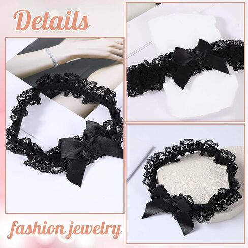 حفل زفاف للعروس ، حزام الرباط الدانتيل الأسود مع Bowknot Butterfly Lace Hist Ring Ring Classic Handmade Troass Party Pldh Prom Wedding Body Canner for Women Girls in Kuwait
