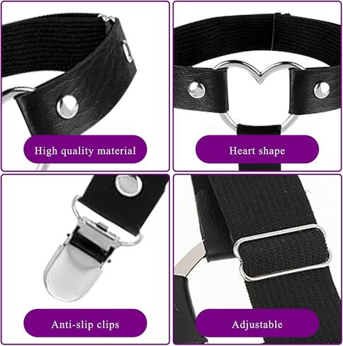 4 أجهزة كمبيوتر مثقلة لأحزمة الفخذ ، حزام قابلة للانزلاق قابلة للتعديل في قلب الحفلات الموسيقية لحفلات الحفلات in Kuwait