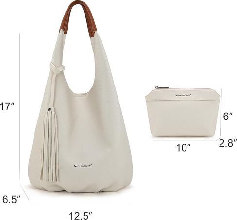 أكياس Montana West Hobo للنساء حقائب يد 2pcs الكتف مع حقيبة كوميدية in Kuwait