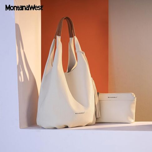 أكياس Montana West Hobo للنساء حقائب يد 2pcs الكتف مع حقيبة كوميدية in Kuwait