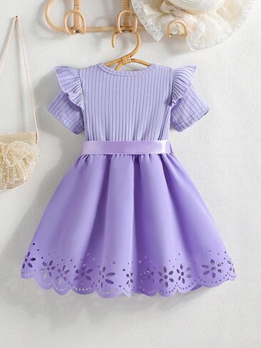 Girls Dress Casual Tutu Adjustable Waist Princess Party Dress for Everyday Play, Birthday and School Events in Kuwait
