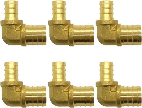 Hoashing 16 قطعة 3/4 بوصة 90 درجة الكوع PEX تركيب وصلات تجعيد نحاسية صلبة لخرطوم أنابيب PEX in Kuwait
