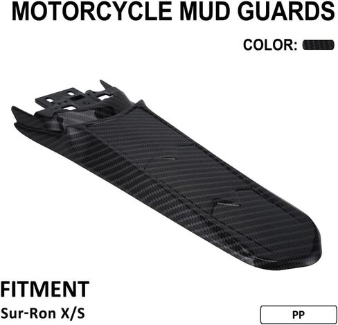 Motorcycle Rear Fender Extended Mudguard for Surron Sur Ron Light Bee X/S Segway X260 X160 Electric Dirt Bike Imitation Carbon Fiber in Saudi Arabia