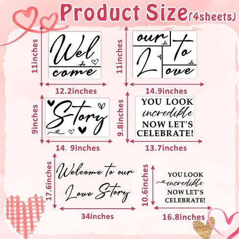 Wedding Welcome Signs Welcome to Our Wedding Sign Decals Selfie Mirror Decals for Weddings Party Entry Welcome Mirror Sticker for Weddings Decor Vinyl Letter Decal for Bridal Shower Marriage Reception in Kuwait