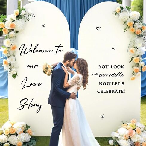 Wedding Welcome Signs Welcome to Our Wedding Sign Decals Selfie Mirror Decals for Weddings Party Entry Welcome Mirror Sticker for Weddings Decor Vinyl Letter Decal for Bridal Shower Marriage Reception in Kuwait
