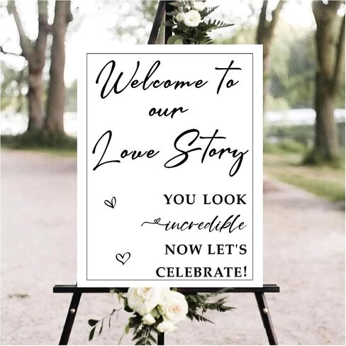 Wedding Welcome Signs Welcome to Our Wedding Sign Decals Selfie Mirror Decals for Weddings Party Entry Welcome Mirror Sticker for Weddings Decor Vinyl Letter Decal for Bridal Shower Marriage Reception in Kuwait
