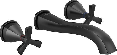 صنبور دلتا T35766LF-BLWL لاف مثبت على الحائط، أسود مطفي in Kuwait