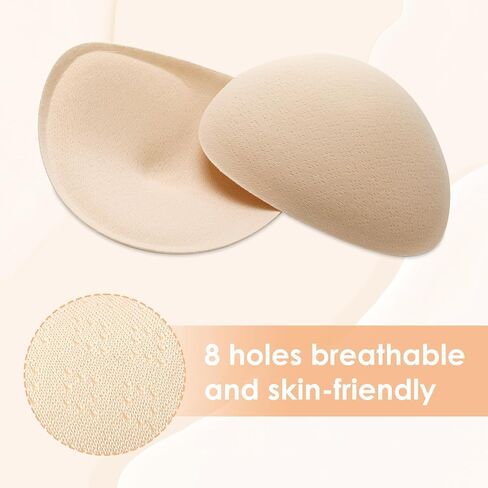 Bra Inserts, 2 Pairs Breast Enhancers Bra Pad Inserts Triangle Swimsuit Pads Breast Padding for Women Girls in Saudi Arabia