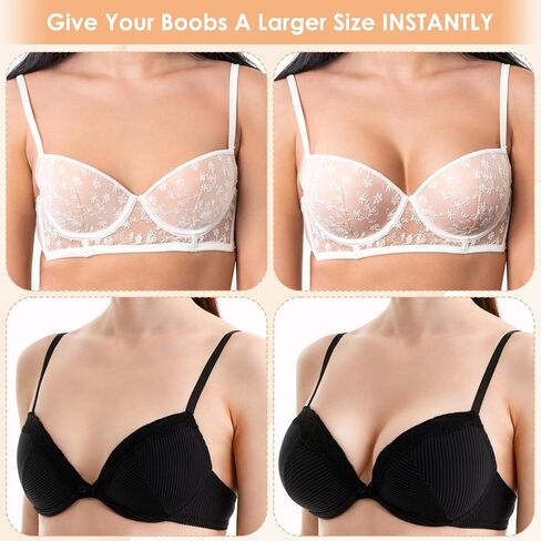 Bra Inserts, 2 Pairs Breast Enhancers Bra Pad Inserts Triangle Swimsuit Pads Breast Padding for Women Girls in Saudi Arabia