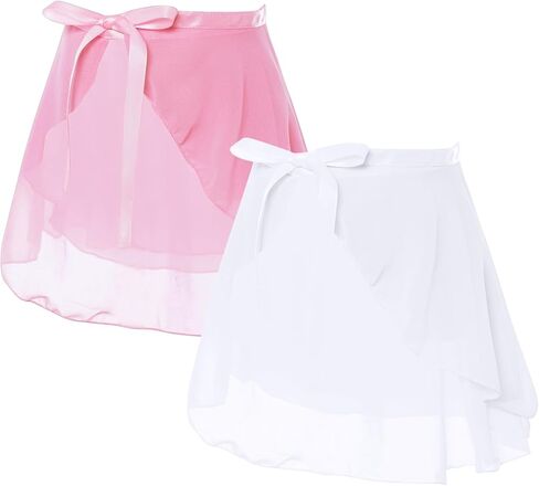 Women Ballet Wrap Skirt Chiffon Dance Wrap Skirt Gymnastics Ballet Skirts for Women in Saudi Arabia