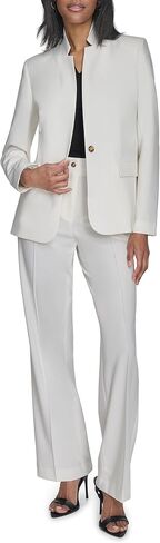 Halston Women's One Button Front Pocket Woven Blazer in Saudi Arabia