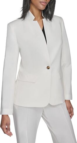 Halston Women's One Button Front Pocket Woven Blazer in Saudi Arabia