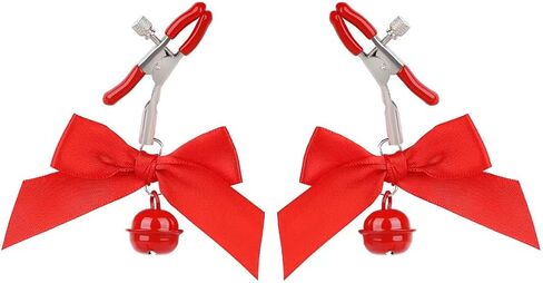 Nipple Clamp Bow Bells Nipple Clamp Clip for Women Adjustable Stainless Steel Non Piercing Body Clips for Decorative Clip Faux Body Jewelry in Saudi Arabia