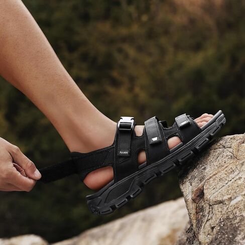 Athletic Sandals for Men's Open Toe Walking Sandals Outdoor Hiking Sandal Anti-Slip with Adjustable Strap for Summer Beach in Saudi Arabia