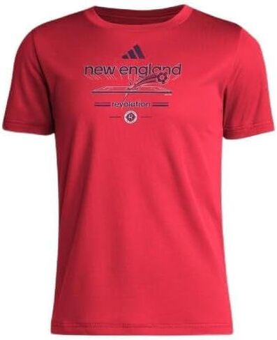 adidas Kids' New England Revolution Vintage World Pre-Game Short Sleeve T-Shirt in Saudi Arabia