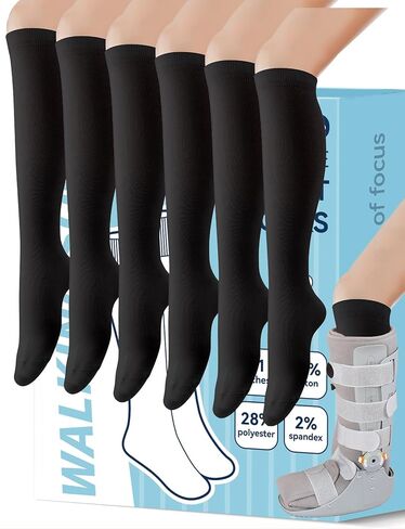 Walking Boot Socks, Walking Boot Liner Black & White & Grey Three Colours to Choose, 2/3/4 Pairs Three Quantities to Choose in Saudi Arabia