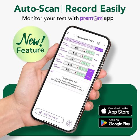 شرائط اختبار Easy@Home PDG: تتبع رؤى الإباضة مع اختبارات البول في البروجسترون - اختبار الخصوبة في المنزل للنساء مع تطبيق الإباضة المبكرة - PDG (Glucuronide) - 5 حزمة. in Kuwait