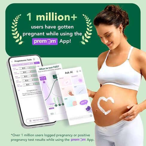 شرائط اختبار Easy@Home PDG: تتبع رؤى الإباضة مع اختبارات البول في البروجسترون - اختبار الخصوبة في المنزل للنساء مع تطبيق الإباضة المبكرة - PDG (Glucuronide) - 5 حزمة. in Kuwait