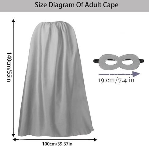 Adult Superhero Cape and Masks-Halloween Vampire Cape Men and Women Costume Party Superhero Cape in Saudi Arabia