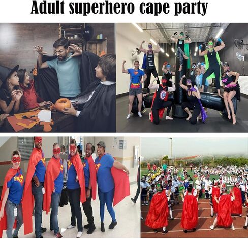 Adult Superhero Cape and Masks-Halloween Vampire Cape Men and Women Costume Party Superhero Cape in Saudi Arabia