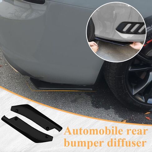 2PCS CAR الخلفية الموفقات المفسد مصدفة الناشر - واقي شفة مركبة شحنة شفة الخدش ، ملحقات السيارات العالمية لمعظم السيارات in Kuwait