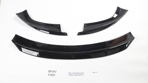 Front Bumper Lip Front Splitter Spoiler Front Wing Fit for 2017-2023 Tesla Model 3 Accessories Lip V Style (Glossy Carbon Fiber) in Kuwait