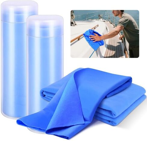 2 PVA مناشف القوارب التجفيف السريع PVA ، مناشف قوارب تجفيف سريعة الامتصاص ، وملحقات قوارب شاموا الاصطناعية لتجفيف السيارات والقوارب in Kuwait