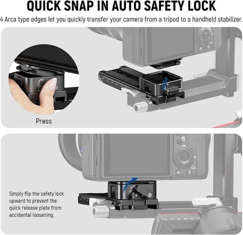 NEEWER 501PL Tripod Quick Release Plate Compatible with Manfrotto MVH500AH MVH502AH, 6.3"/16cm Extended Camera Mounting Plate with 1/4" 3/8" Screws, Anti Off Pin for GM001 GM002 GM006 Fluid Heads, QR6 in Saudi Arabia