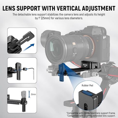 NEEWER 501PL Tripod Quick Release Plate Compatible with Manfrotto MVH500AH MVH502AH, 6.3"/16cm Extended Camera Mounting Plate with 1/4" 3/8" Screws, Anti Off Pin for GM001 GM002 GM006 Fluid Heads, QR6 in Saudi Arabia