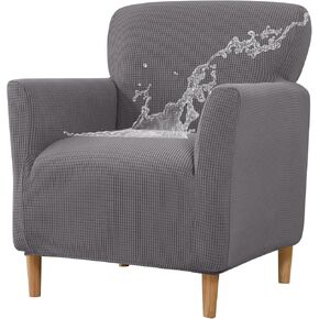 Gollense Banquet Armchair Slipcover Luxury Velvet Chair Slipcovers with Arms Stretch Chair Covers for Living Room Soft Club Chair Cover Anti Slip Dog Pet Friendly Furniture Protector (Beige)